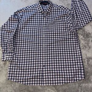 Tommy Hilfiger Navy and White Plaid Shirt(0033)